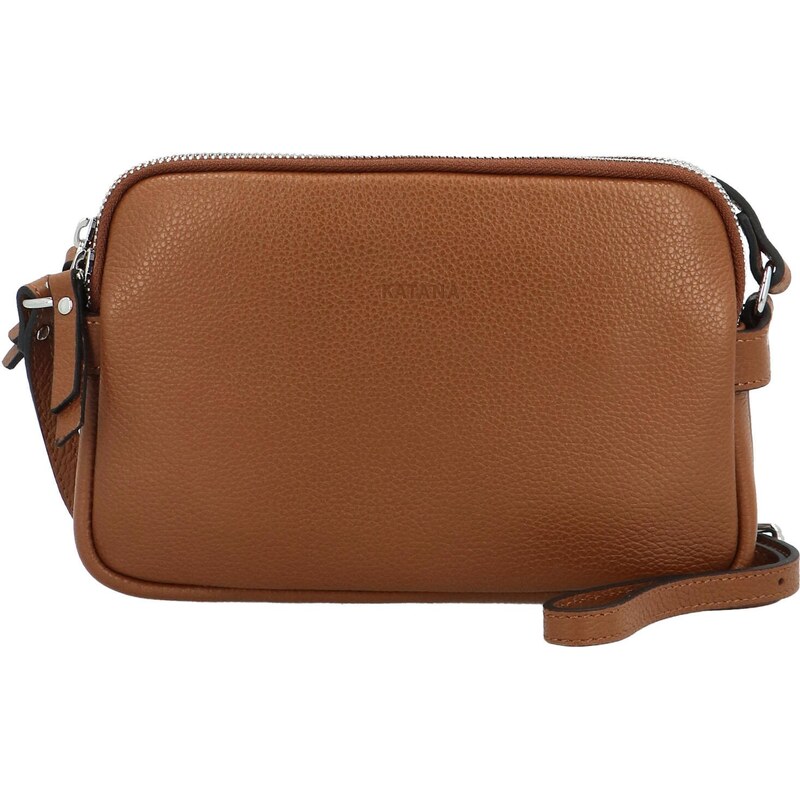 Luxusní dámská kožená crossbody Katana Wenaro, koňaková