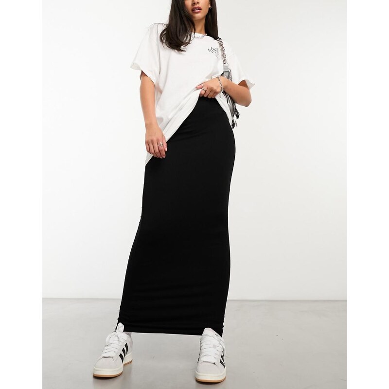 ASOS DESIGN column maxi skirt in black 100285382