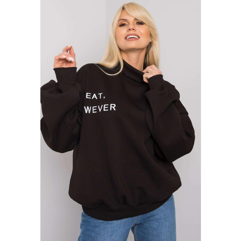 MladaModa Zateplená oversize mikina Kelly černá