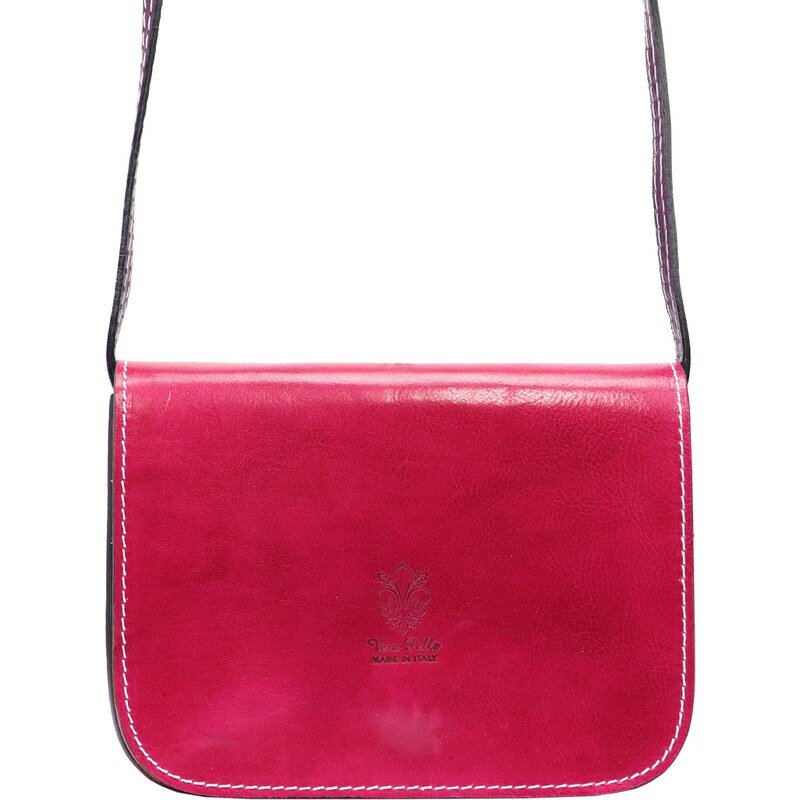 Kožená crossbody kabelka Florence 43 růžová / camel 100289643
