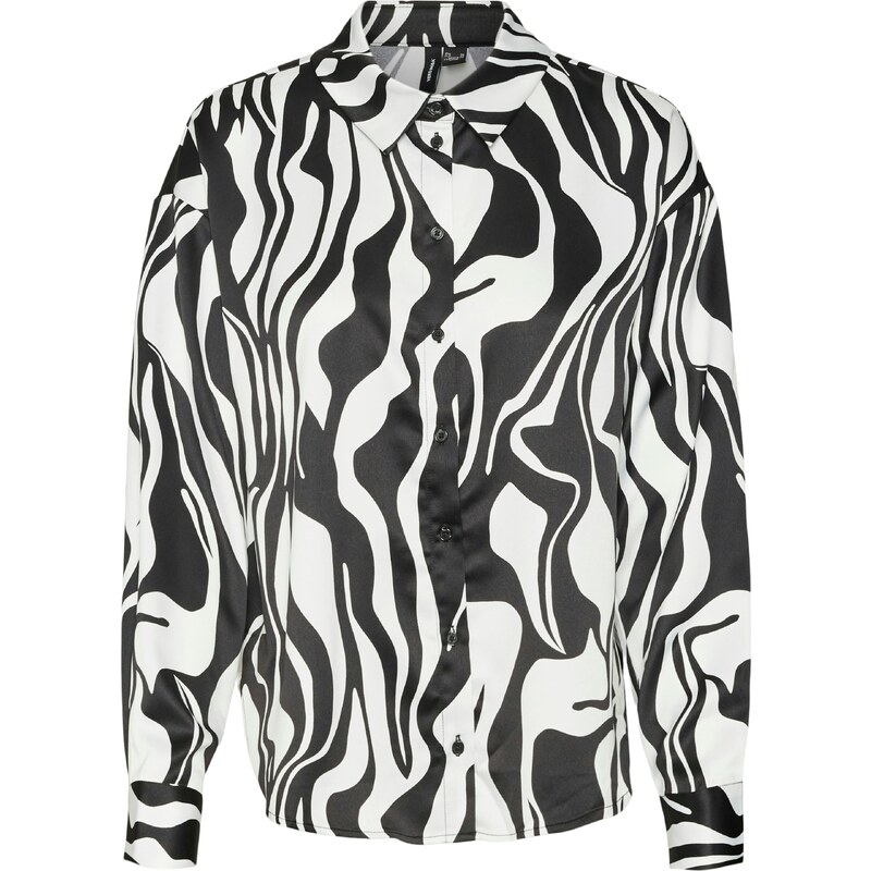 VERO MODA Halenka VMMERLE černá / bílá