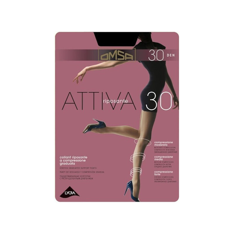Dámské punčochové kalhoty Omsa Attiva 30 den S-XL 100300279