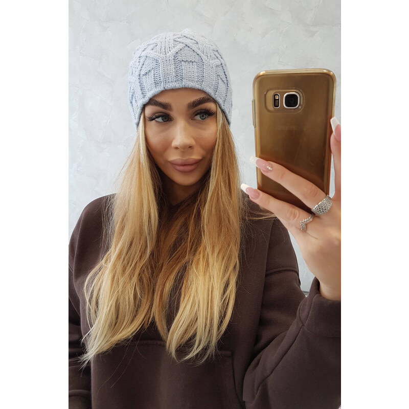 K-Fashion Fleecová čepice Sonia K201 modrá