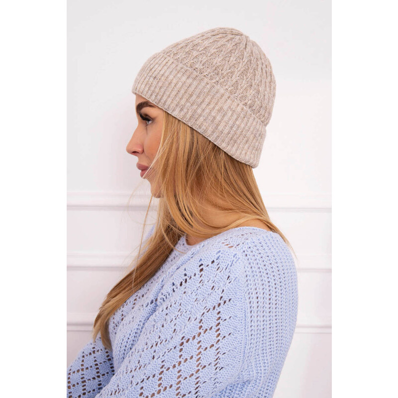 Tenká čepice Grace model 18750315 světle béžová - K-Fashion
