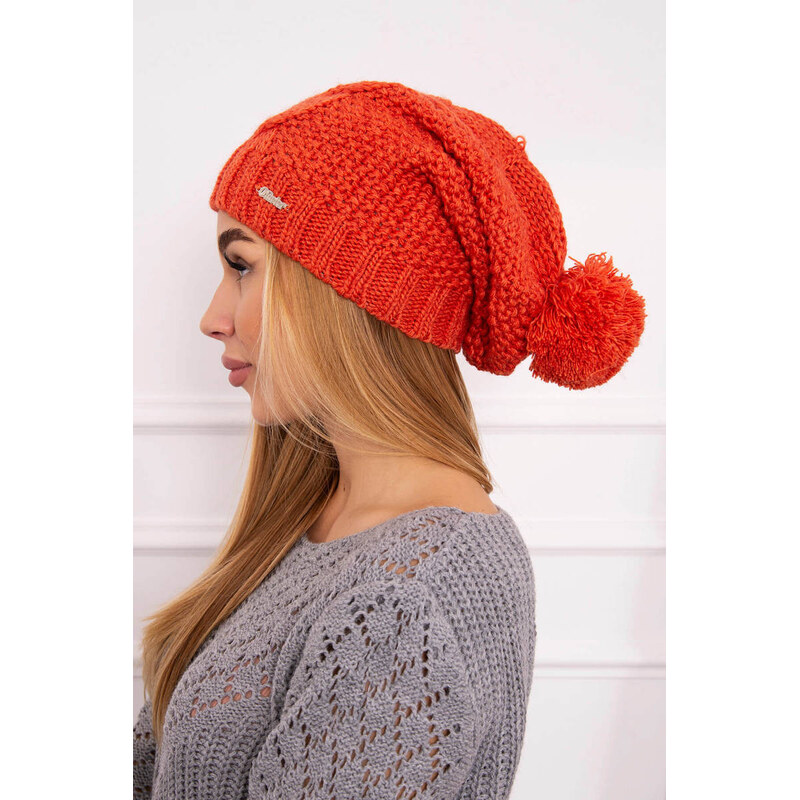 Čepice s fleecem červená model 18750377 - K-Fashion