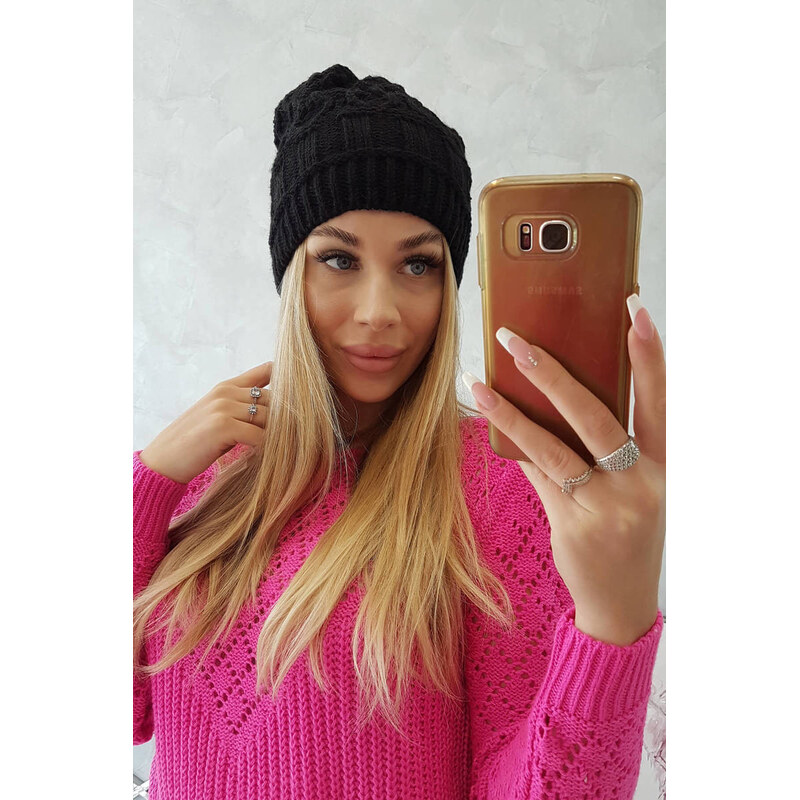 K-Fashion Fleecová čepice Marta K231 černá