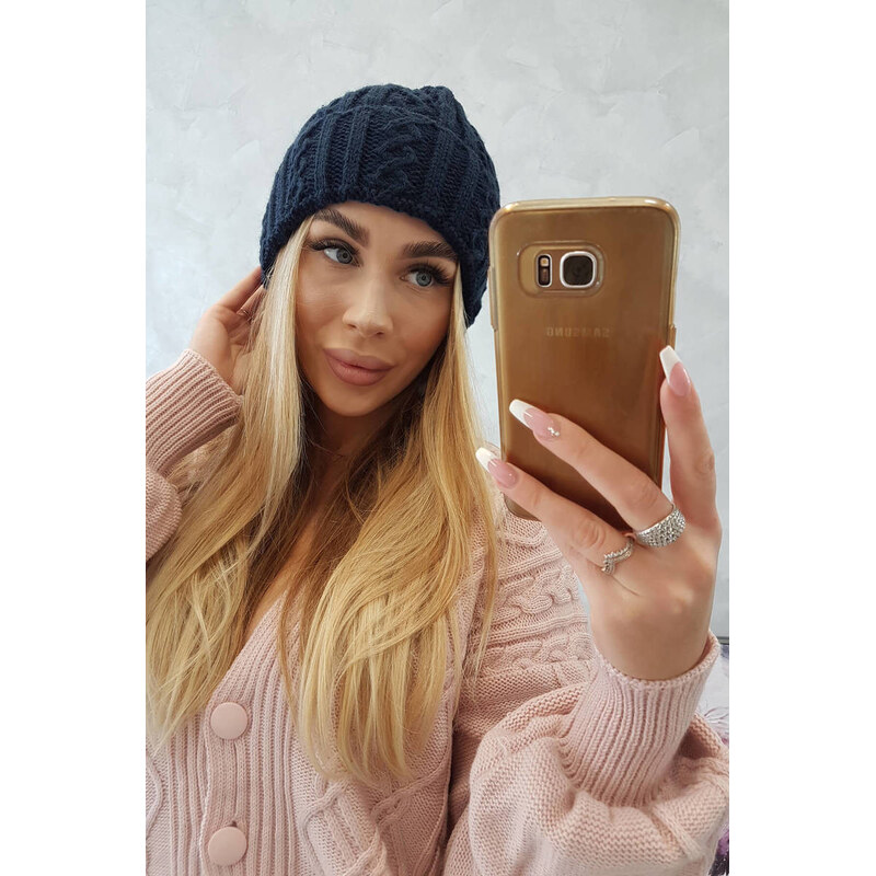 K-Fashion Kšiltovka s ohrnovacím lemem Marzena K206 navy blue