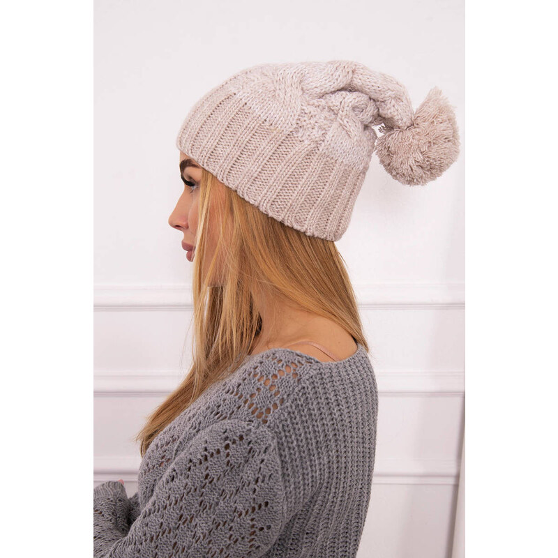 Fleecová čepice Paris model 18750765 light beige - K-Fashion