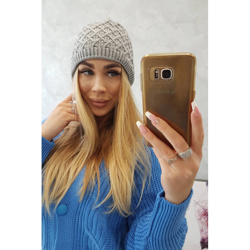 K-Fashion K204 fleecová kšiltovka světle šedá 100306665