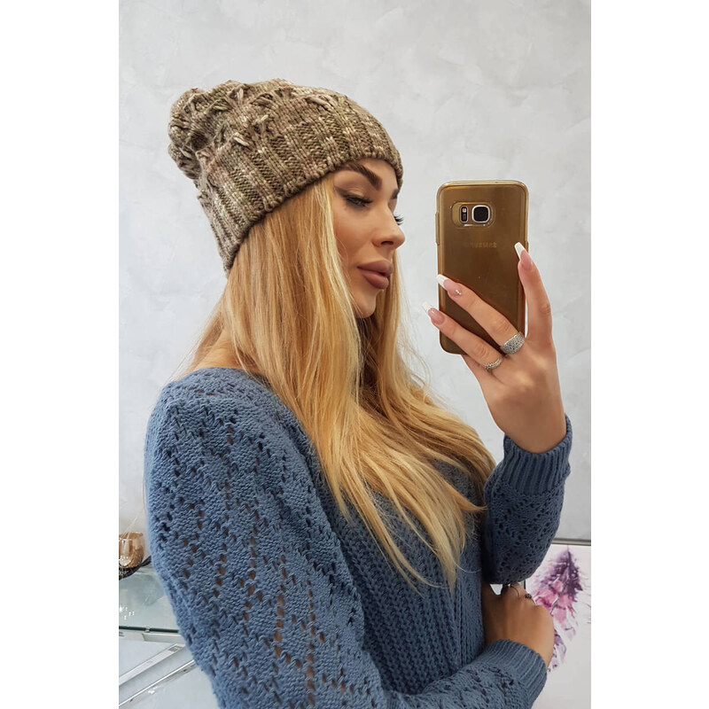Fleecová čepice khaki model 18750849 - K-Fashion
