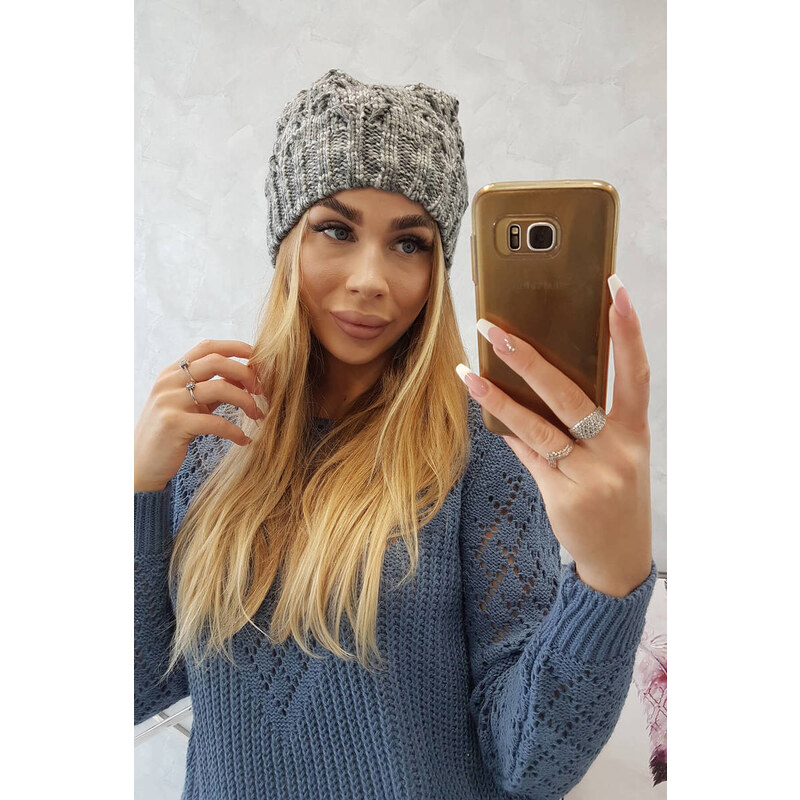 Fleecová čepice tmavě šedá model 18750855 - K-Fashion