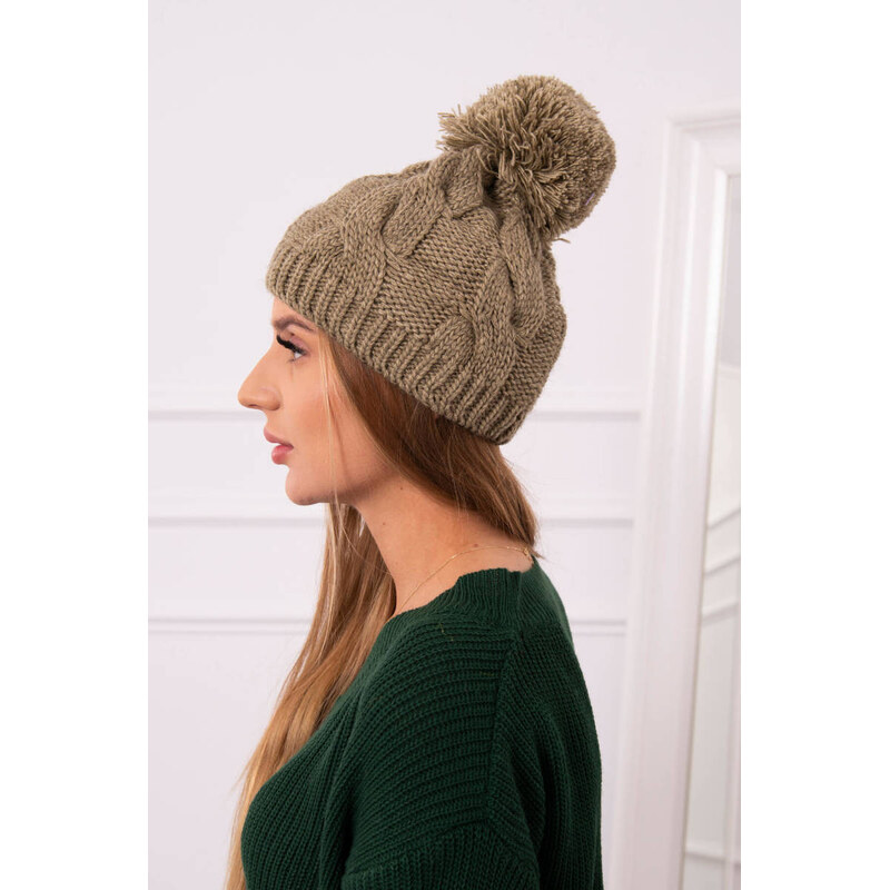Fleecová čepice light khaki model 18750933 - K-Fashion