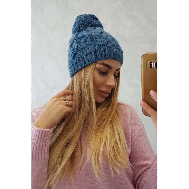 Fleecová čepice denim model 18750941 - K-Fashion