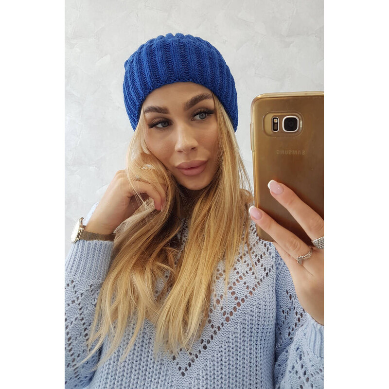 Magda K293 chrpová čepice s model 18751329 lemem - K-Fashion