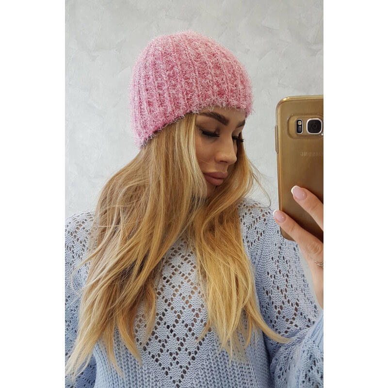 Dámská čepice tmavě růžová model 18751419 - K-Fashion