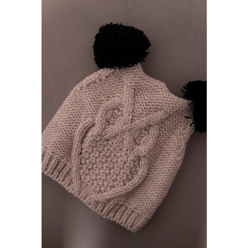 Fleecová čepice 2 béžová model 18751411 - K-Fashion