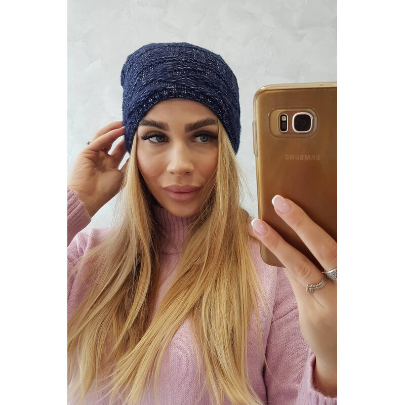 Fleecová čepice navy blue model 18751453 - K-Fashion