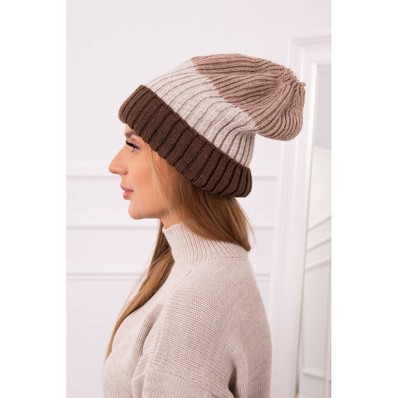 Fleecová čepice béžová model 18751521 - K-Fashion
