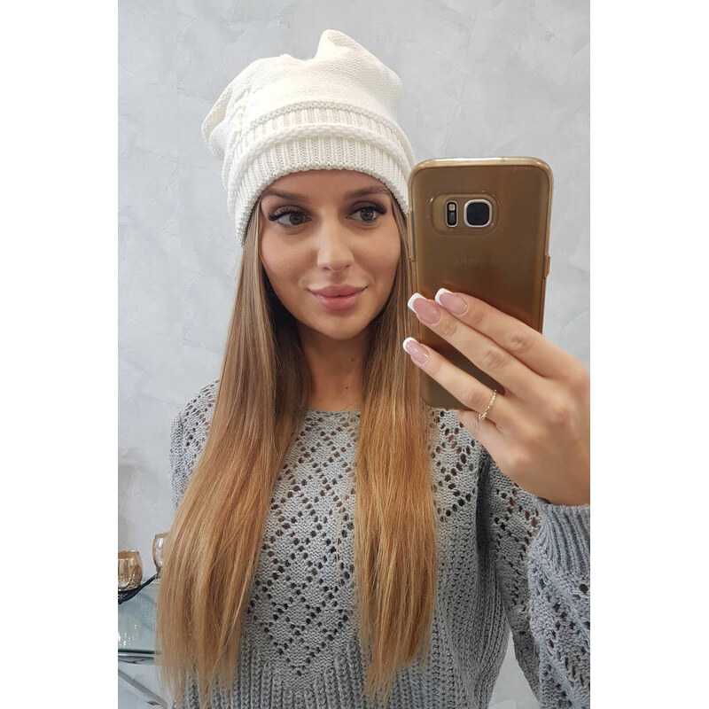 K-Fashion Dámská čepice Kaja K339 ecru