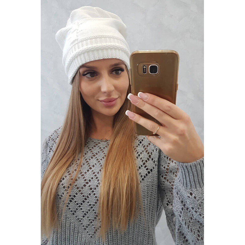 K-Fashion Dámská čepice Kaja K339 bílá 100306907