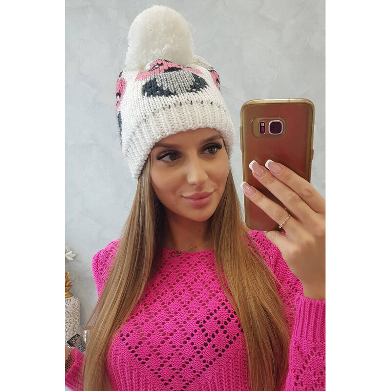 Dámská čepice bílá model 18751615 - K-Fashion