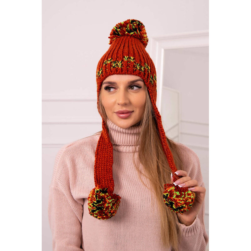 Dámská klapka na uši Nadia model 18751629 červená - K-Fashion