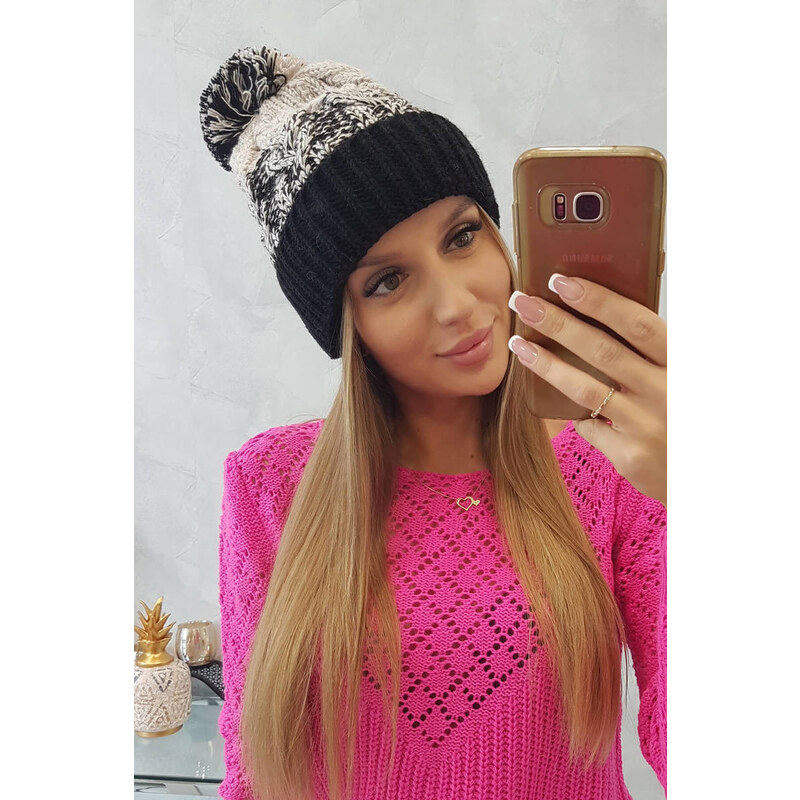 Dámská čepice s bambulí Abigail model 18751661 - K-Fashion