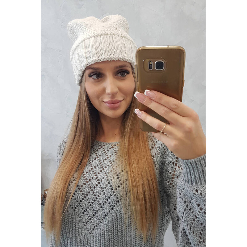 K-Fashion Dámská čepice Danuta K331 light ecru 100306987