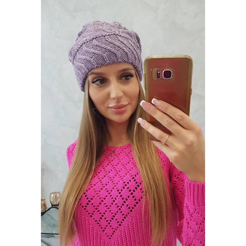 K-Fashion Dámská čepice Dagmara K332 fialová 100306982