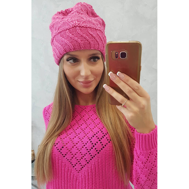 K-Fashion Dámská čepice Dagmara K332 pink 100306983