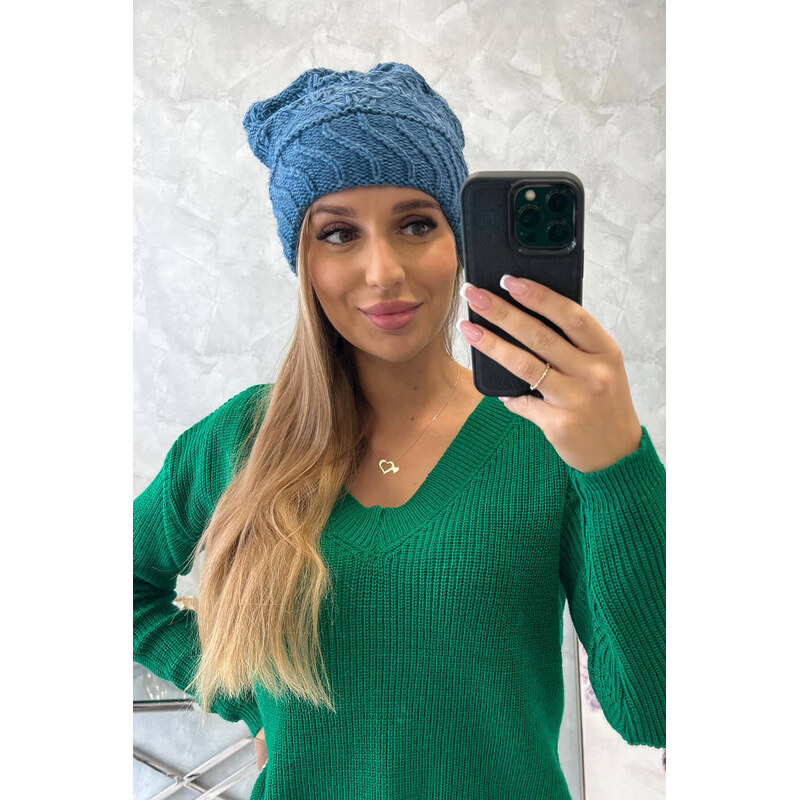 K-Fashion Dámská čepice Dagmara K332 dark denim 100306984