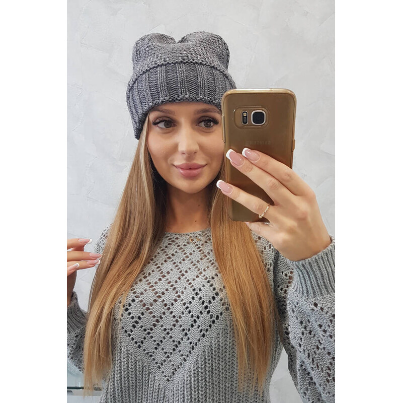 K-Fashion Dámská čepice Danuta K331 tmavě šedá 100306992