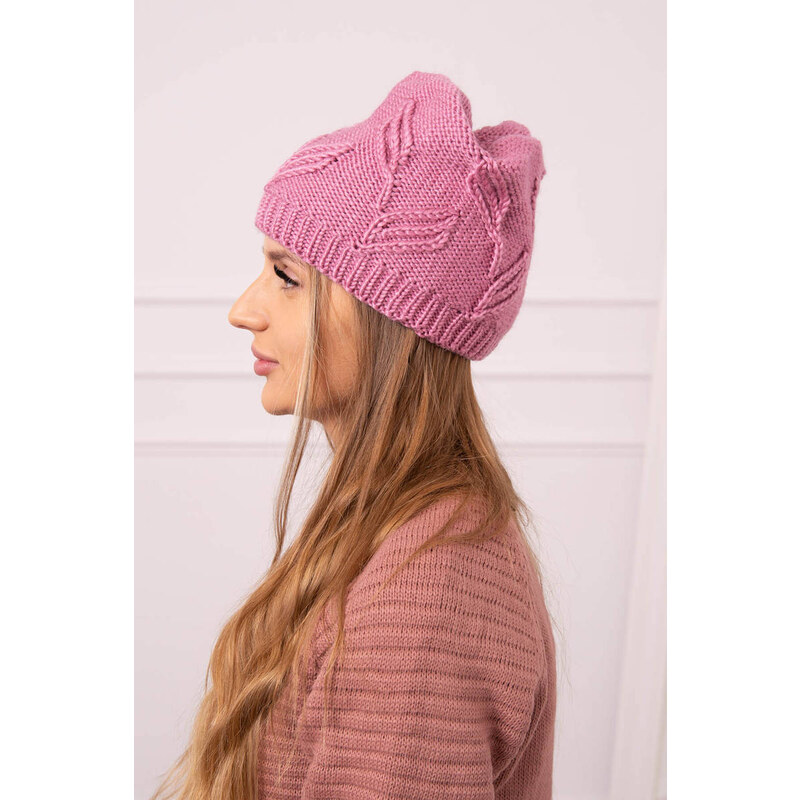 dámská čepice tmavě růžová model 18752445 - K-Fashion