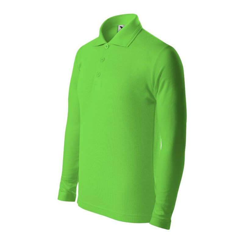 Polokošile Malfini Pique LS Jr MLI-24192 zelená jablko