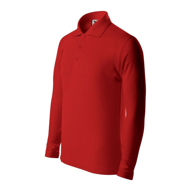 Malfini Pique Polo LS Jr MLI-24107 červená polokošile