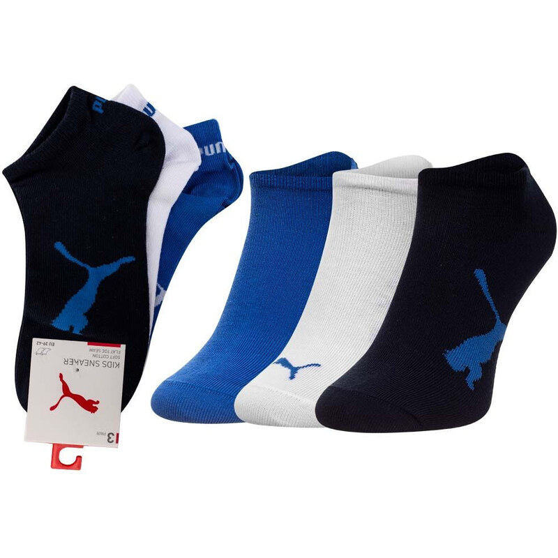 Ponožky 3Pack 100000969 černé-modré-bílé - Puma