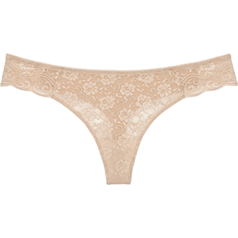 Dámská tanga Amourette Hipster String - YELLOW - sv. béžová 0026 - 101161188