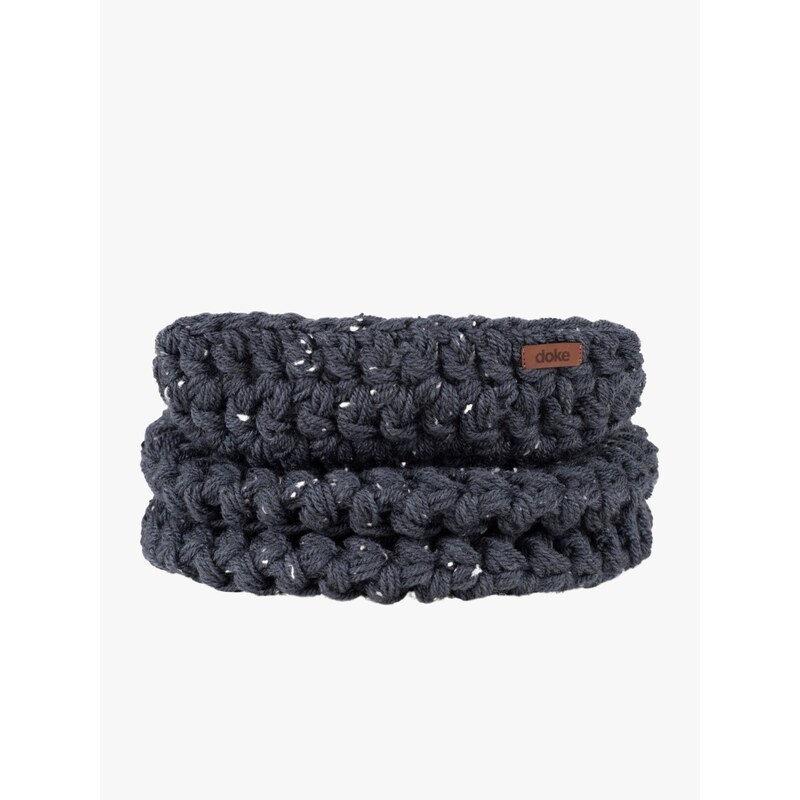 DOKE Háčkovaný nákrčník Denim tweed