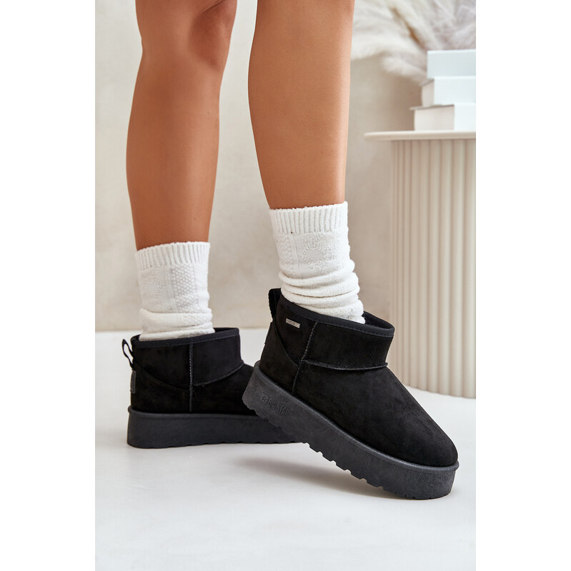 BIG STAR SHOES Nízké Sněhule Na Platformě Big Star Černé 101609319