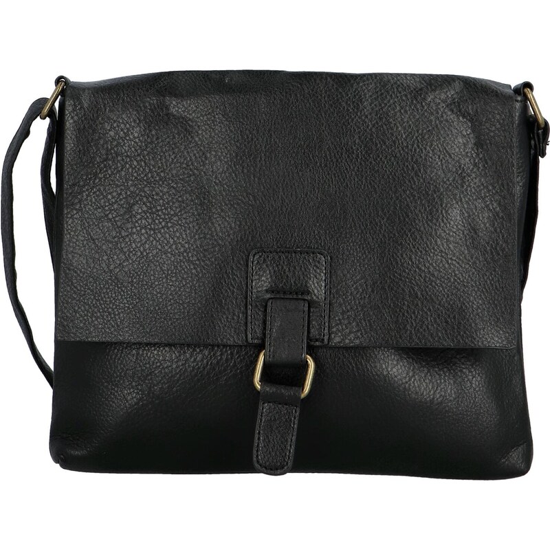 MaxFly Trendy dámská koženková crossbody kabelka Joselyna, černá