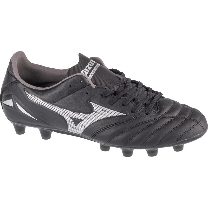 Černé pánské kožené kopačky Mizuno Morelia Neo IV Pro FG Černá 100327027