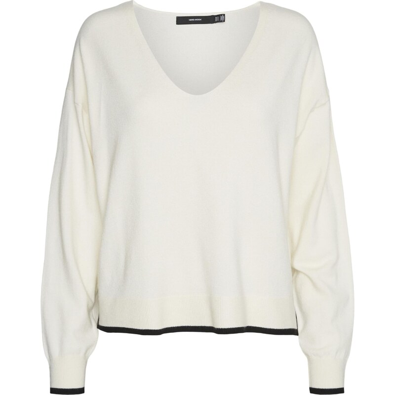 VERO MODA Svetr Breeze krémová / černá