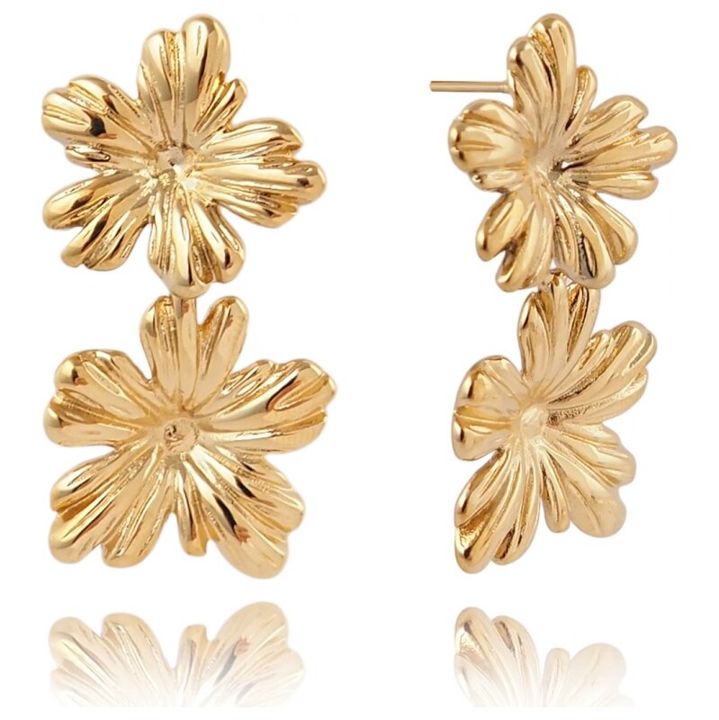 Flamenco Mystique 14k pozlacené náušnice z chirurgické oceli, puzeta 103724419