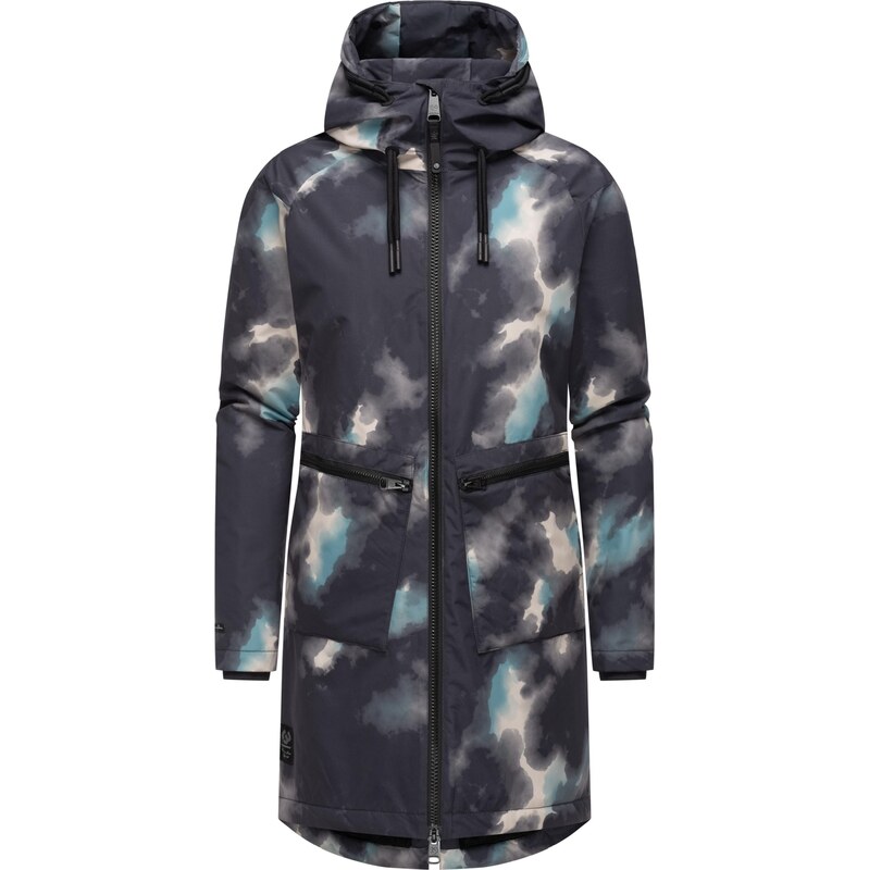 Ragwear Funkční kabát Holstic světlemodrá / šedá / černá / bílá