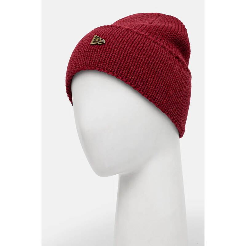 Čepice z vlněné směsi New Era WIDE CUFF BEANIE