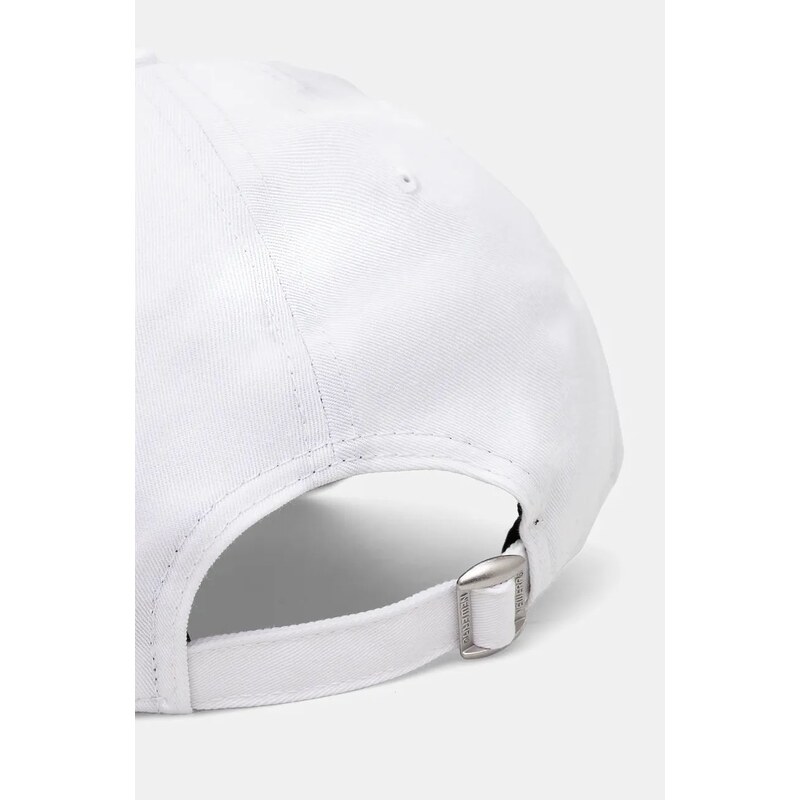 Bavlněná baseballová čepice New Era LEAGUE ESSENTIAL 9FORTY LOS ANGELES DODGERS bílá barva, s aplikací, 60471461