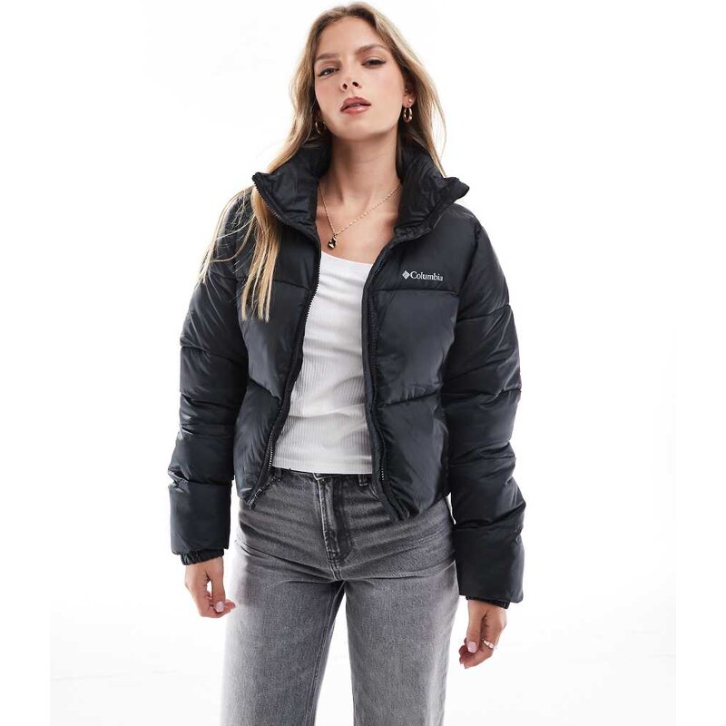 Columbia Puffect II cropped puffer jacket in black