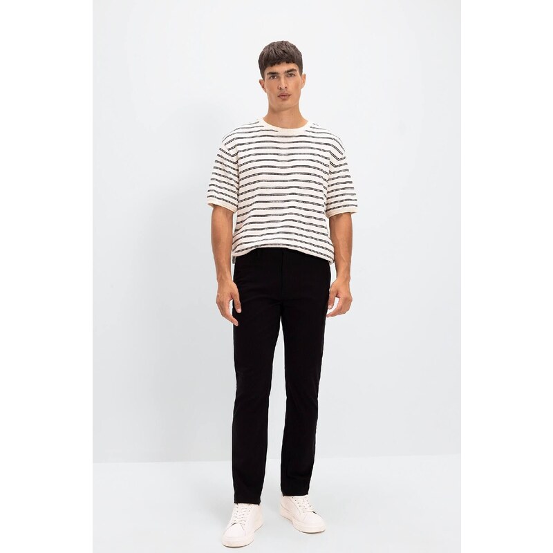 DEFACTO Canvas Chino Pants Standard Fit 4 Pocket Cotton Flexible