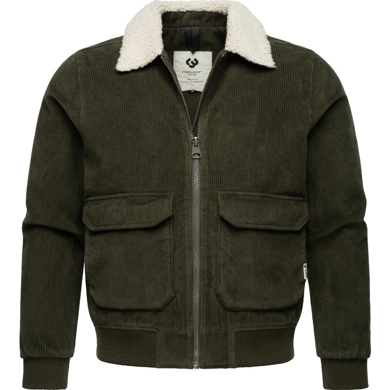 Ragwear Přechodná bunda Aviss khaki / bílá