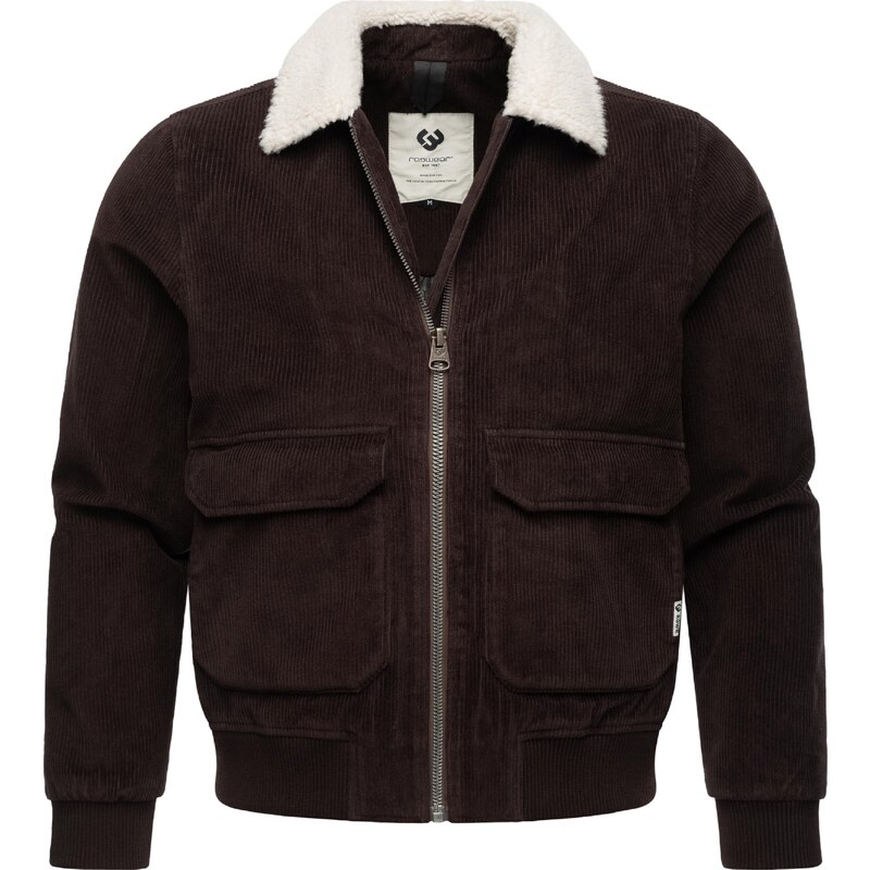 Ragwear Přechodná bunda Aviss krémová / hnědá